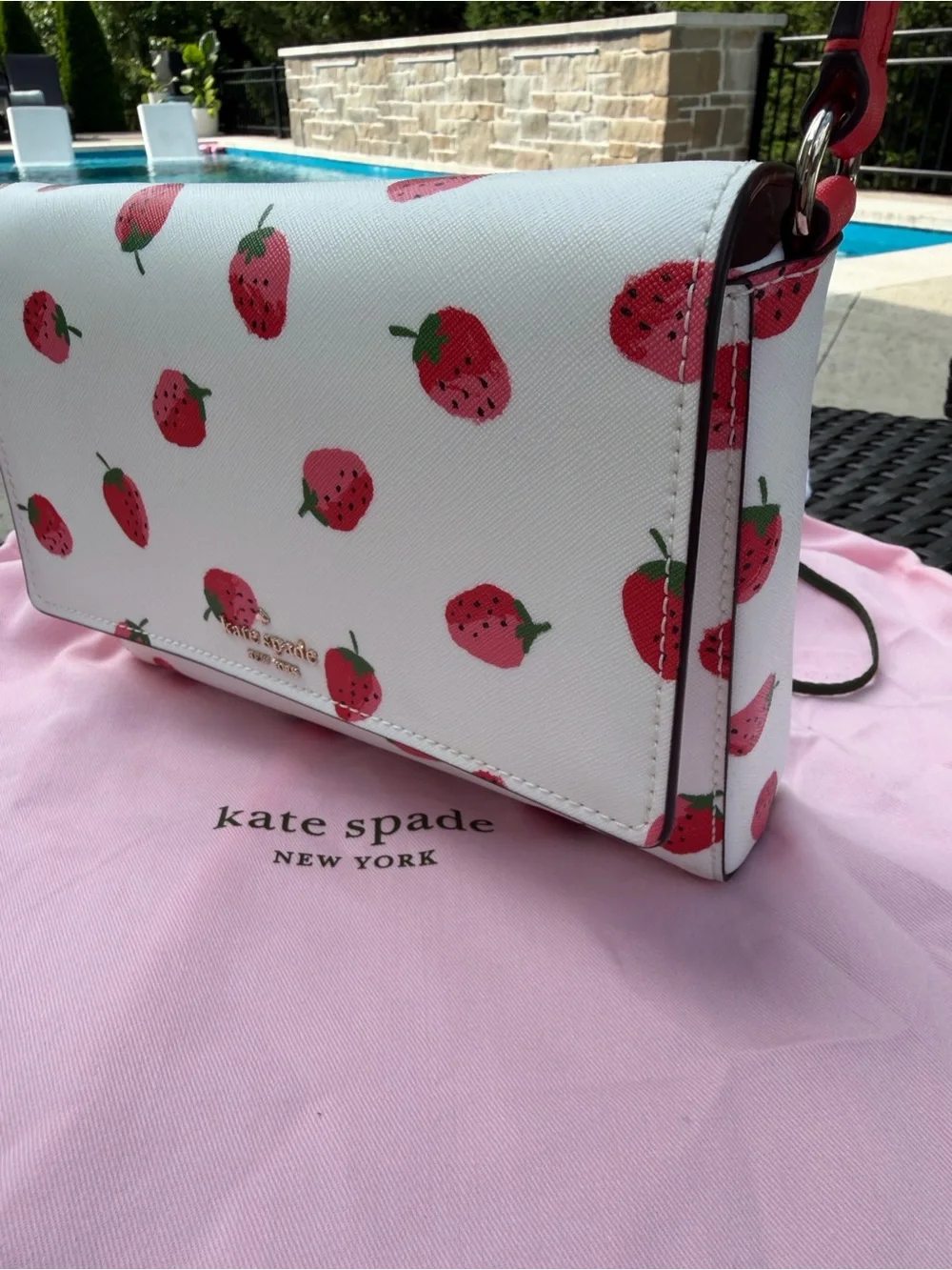 Kate Spade Strawberry Multi Crossbody Bag WKRU6880 new w/ dust bag